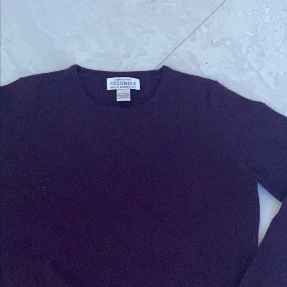 Bloomingdale’s Cashmere Purple Sweater - Picture 5 of 8